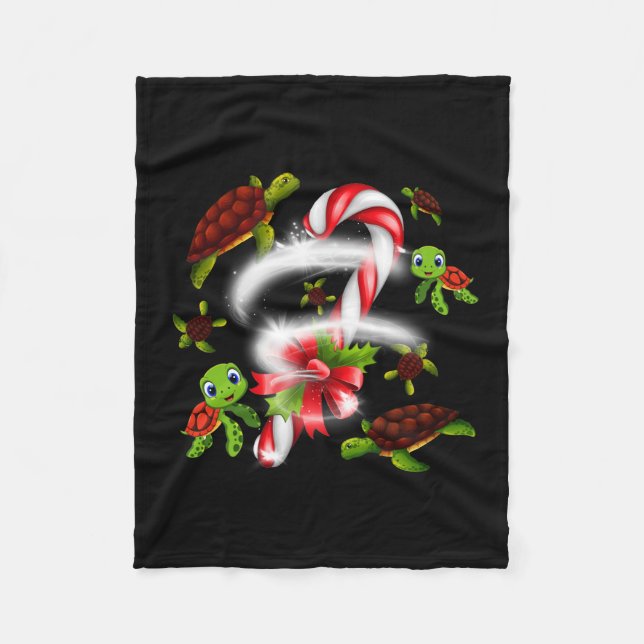 Cobertor De Velo Turtle Gift | Doces de Tartaruga Doce Natal (Frente)
