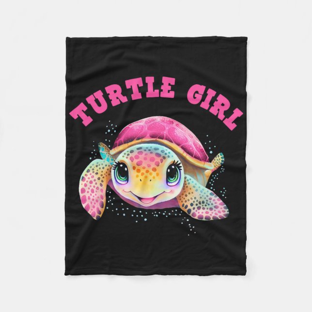 Cobertor De Velo Turtle Girl Day Favorece o Dia da Terra (Frente)