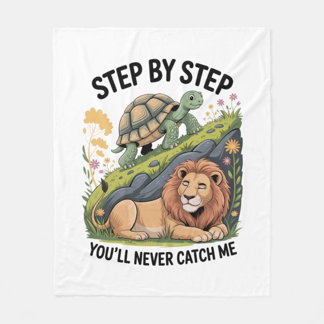 Cobertor De Velo Turtle Lion Funny (Frente)
