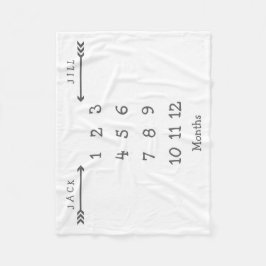 Cobertor De Velo Twin de Seta Moderna Milestone Baby Blanket