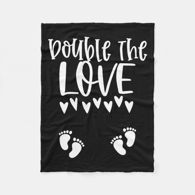 Cobertor De Velo Twin Pregnancy Valentines Day Pregnant Mom Baby An (Frente)