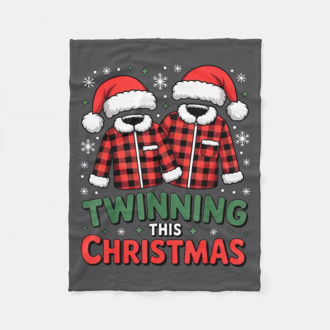 Cobertor De Velo Twinning This Christmas Matching Family Holiday  (Frente)