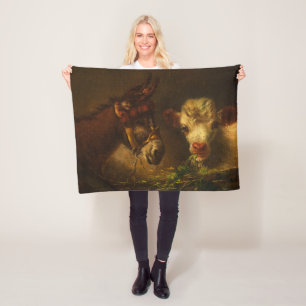 Cobertor De Velo Two Friends (Donkey and Lamb) (Farm Animals)