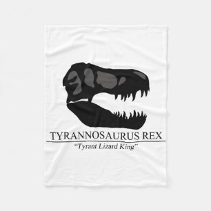 Cobertor De Velo Tyrannosaurus Rex Skull