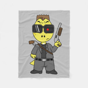 Cobertor De Velo Tyrannosaurus Rex Vestido Como Terminador.