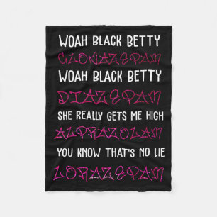 Cobertor De Velo Uau Black Betty Clonazepam Uau Black Betty Diazepa