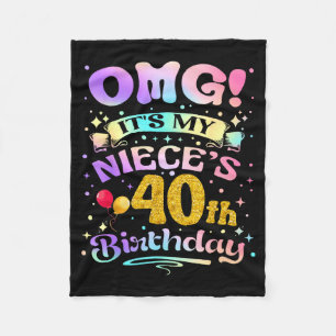 Cobertor De Velo Uau É O 40º Aniversário Da Minha Sobrinha Feliz 40