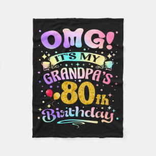 Cobertor De Velo Uau É O 80º Aniversário Do Meu Avô Feliz 80 Anos O