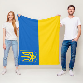 Cobertor De Velo Ucrânia Flag Casaco De Armas Patriótico Ucraniano