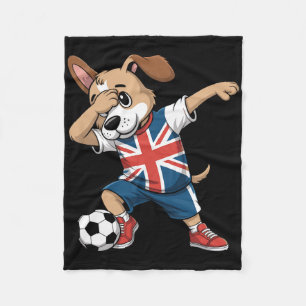 Cobertor De Velo Uk Futebol Cachorro Dabbing Union Jack