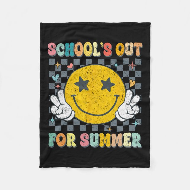 Cobertor De Velo Último Dia De Escolas De Retrô No Verão Te (Frente)