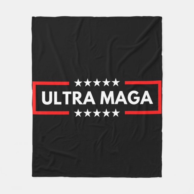 Cobertor De Velo Ultra Maga Pro Trump Trump Maga King Anti Biden (Frente)