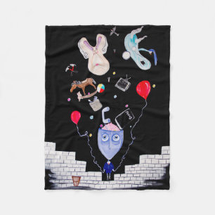 Cobertor De Velo Um Blanket de Folga. Parede rosa.