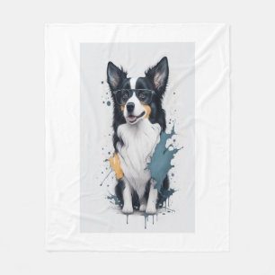Cobertor De Velo Um cachorro bonito Border Collie
