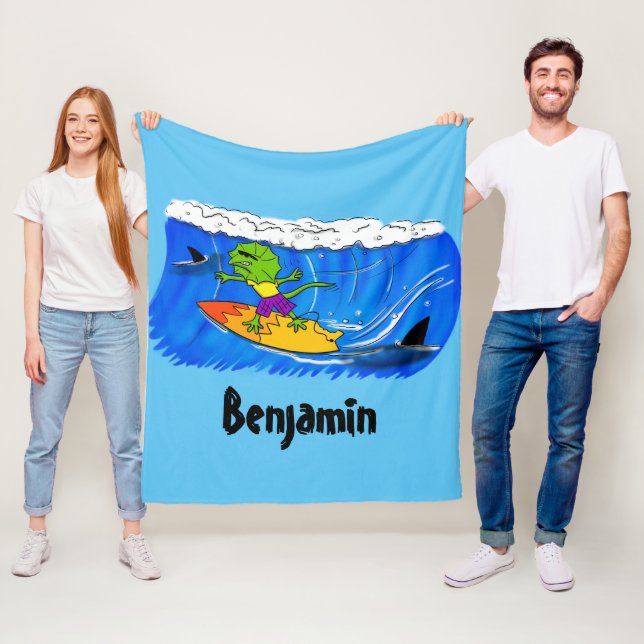 Cobertor De Velo Um desenho animado de lagarto-do-pescoço (In Situ)