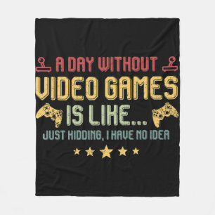 Cobertor De Velo Um Dia Sem Videos games É Como Vídeo Jogador Diver