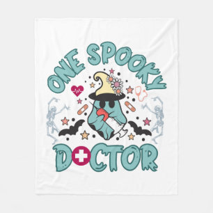 Cobertor De Velo Um Doutor Spooky, doutor bonitinho de halloween, e