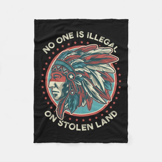 Cobertor De Velo Um É Ilegal No Protesto Anti-Trump Terrestre Rouba (Frente)