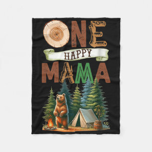 Cobertor De Velo Um Feliz Urso de Acampamento de Aniversário de Uma