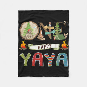 Cobertor De Velo Um Feliz Yaya Camper Aniversário de 1 ano Urso de 