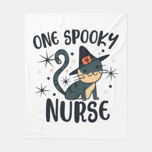 Cobertor De Velo Um Gato de Enfermeira Spooky - Aguardado para o Ha