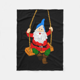 Cobertor De Velo Um gnomo de balanço do jardim