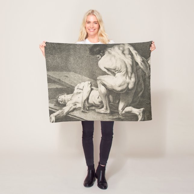 Cobertor De Velo Um homem levanta as pernas de outro homem (In Situ)