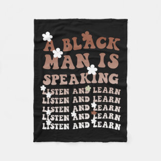 Cobertor De Velo Um Homem Negro Está Falando Ouça E Aprenda Históri
