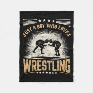 Cobertor De Velo um menino que ama lutador de wrestling artes marci