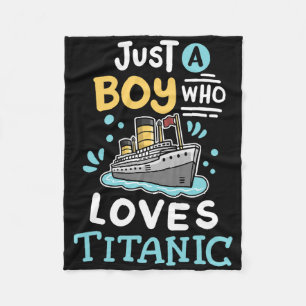 Cobertor De Velo Um Menino Que Ama o Rms Titanic Navio de Cruzeiro