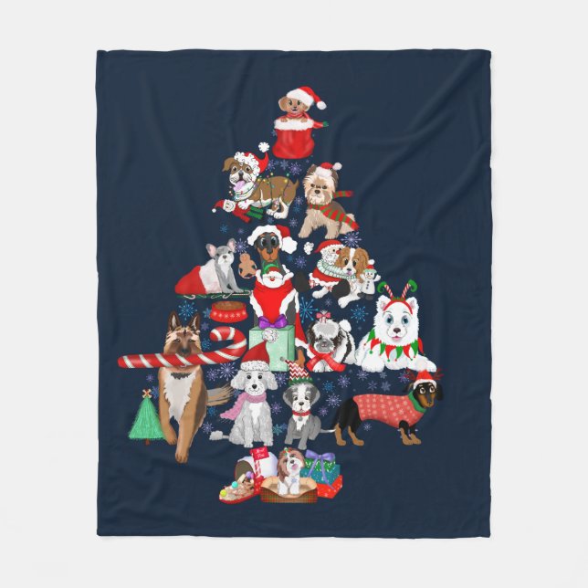 Cobertor De Velo Um Natal Canino Muito Alegre  (Frente)
