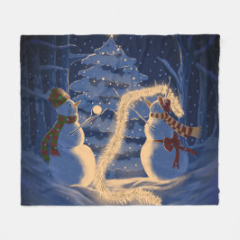 Cobertor De Velo Um Natal de Boneco de Neve