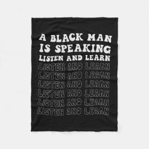 Cobertor De Velo Um Negro Está Falando Escute E Aprenda A Preto