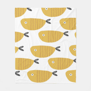 Cobertor De Velo Um padrão infantil perfeito com peixes engraçado