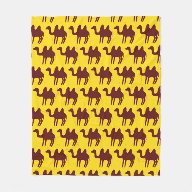 Cobertor De Velo Um padrão perfeito com camelos.  (Frente)