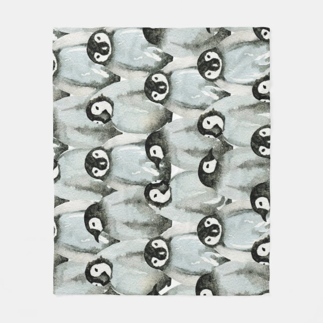 Cobertor De Velo Um padrão perfeito com pinguins adoráveis. (Frente)