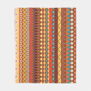 Cobertor De Velo Um padrão tribal colorido, sem descontinuidades.