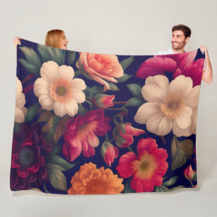 Cobertor De Velo Um papel de parede com um padrão floral 