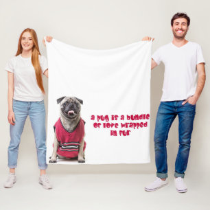 Cobertor De Velo Um Pug É Um Pacote De Amor Embalado De Pele