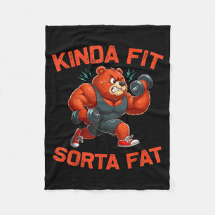 Cobertor De Velo Um Tanto em Forma Meio Gordo Urso Engraçado de Aca
