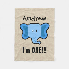 Cobertor De Velo Uma cara bonito A18 do elefante do primeiro