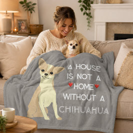 Cobertor De Velo Uma Casa Não É Uma Casa Cachorro Chihuahua