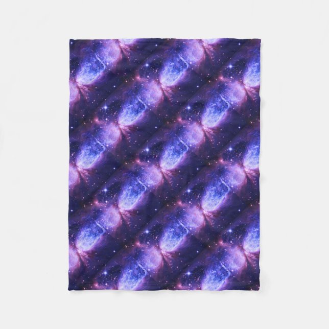 Cobertor De Velo Uma Estrela É Nascer Azul Roxo (Frente)