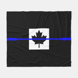 Cobertor De Velo Uma fina linha azul bandeira canadense