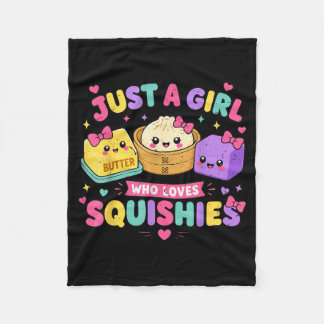 Cobertor De Velo Uma Garota Que Ama Squishies Fofa Squishy Divertid