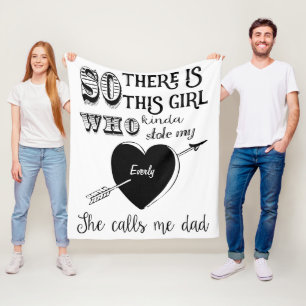 Cobertor De Velo Uma Menina Roubou Meu Coração Ela Me Chama De Pai