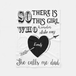 Cobertor De Velo Uma Menina Roubou Meu Coração Ela Me Chama De Pai