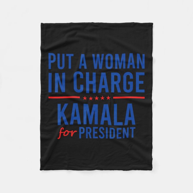 Cobertor De Velo Uma Mulher Responsável Pela Política Kamala Harris (Frente)