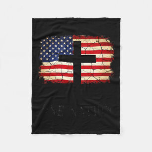 Cobertor De Velo Uma nação bandeira americana 4 de julho EUA