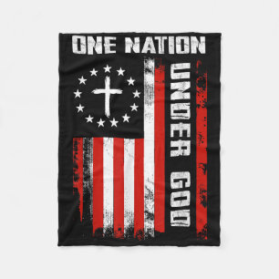 Cobertor De Velo Uma Nação Sob A Bandeira De Deus Americano, Cruz 4